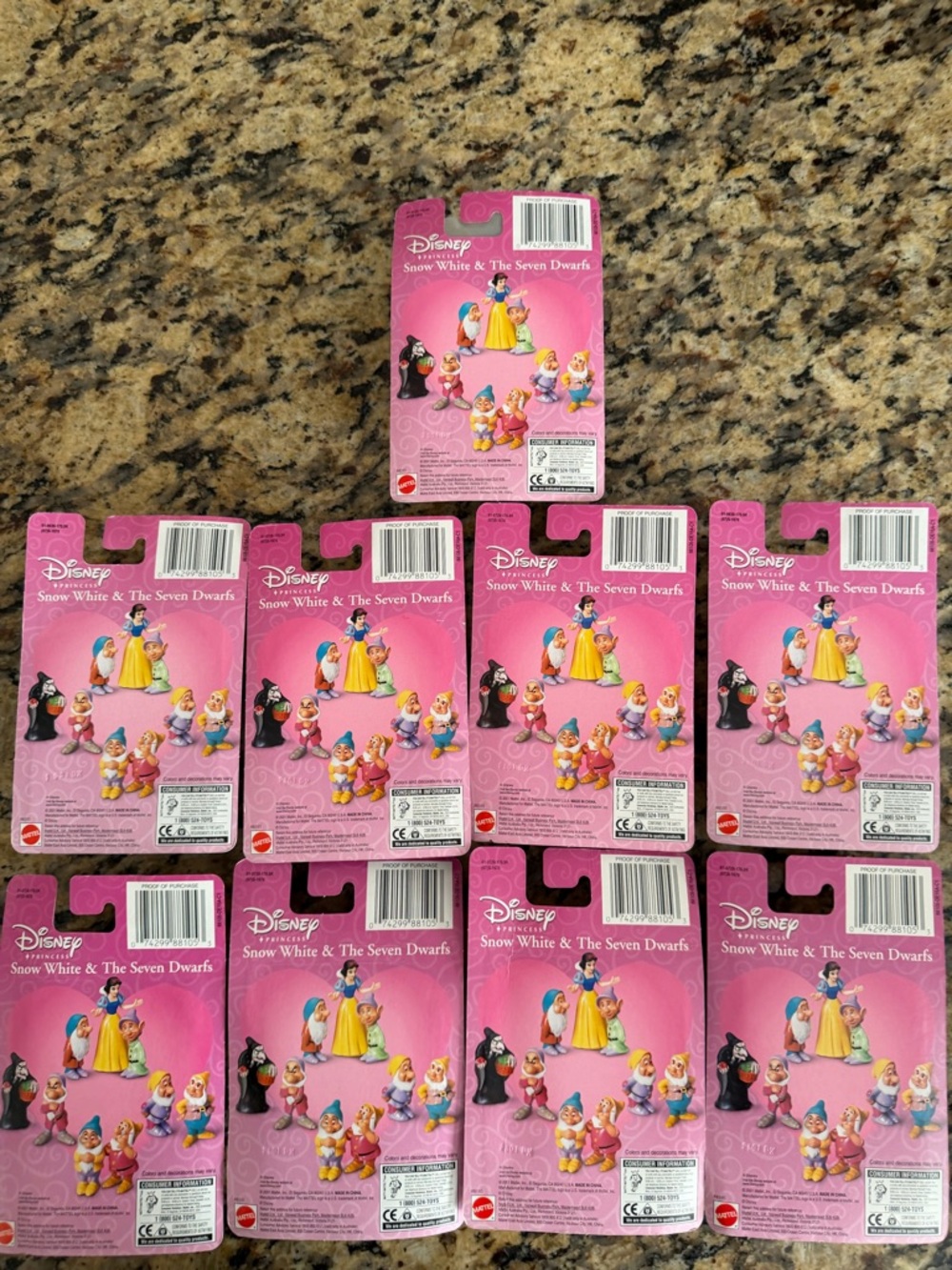 Disney Princess Snow White and Seven Dwarfs Figurines  Complete Set Mattel 2001 - Picture 2 of 12